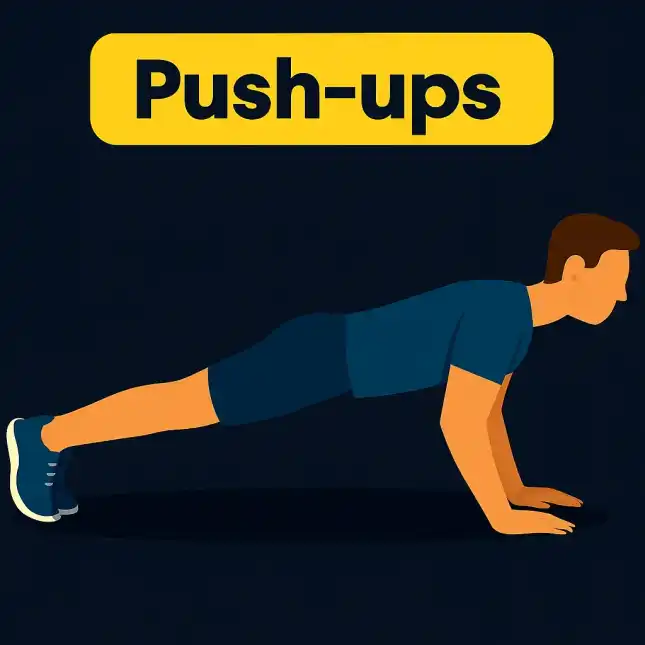 Person doing push-ups for IPPT fitness test