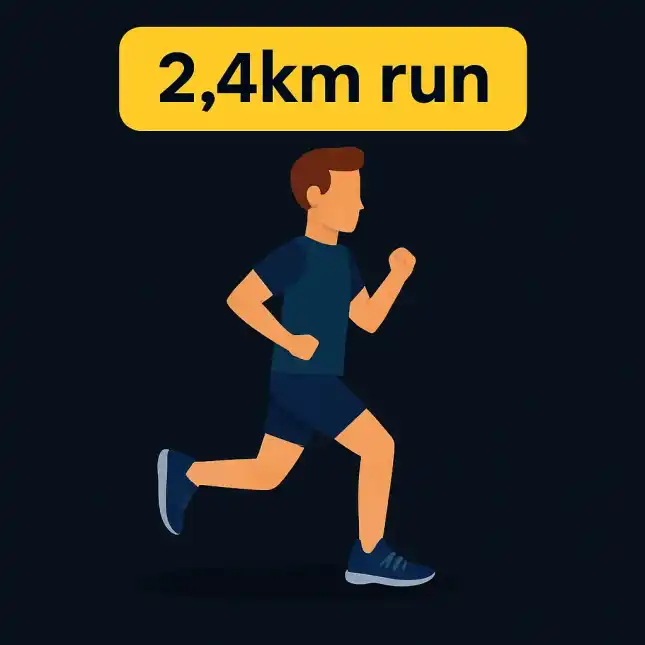 Person running for IPPT fitness test