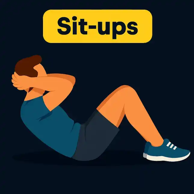 Person doing sit-ups for IPPT fitness test