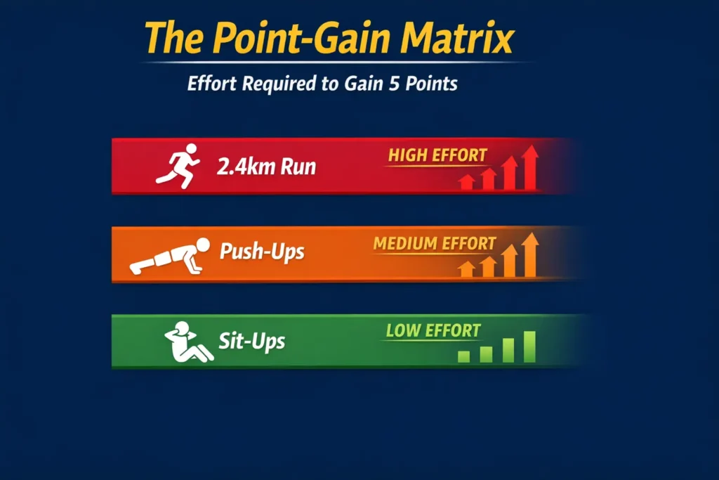 Point gain matrix according to IPPT stations