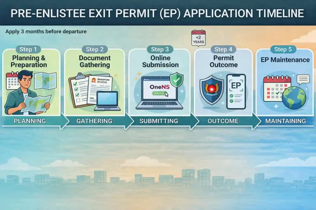 Exit Permit Tiimeline Illustration