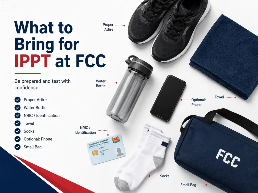 What to items bring at FCC for IPPT test